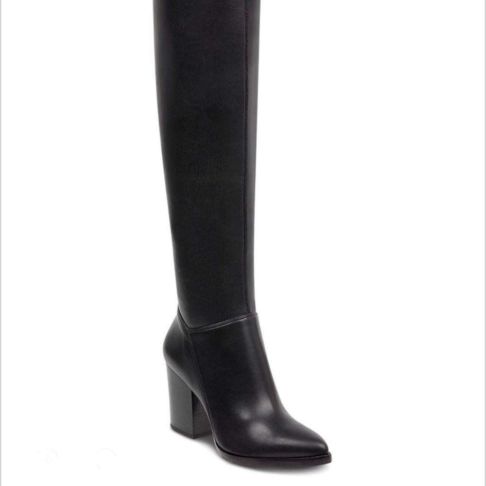 Marc Fisher Anata Round Toe Tall Leather Boots